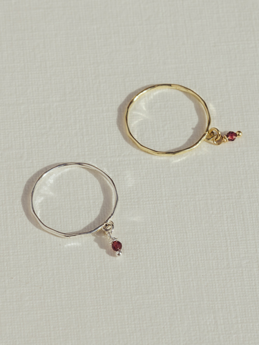 Birthstone ring January - Red garnet | 925 Sterling Silver