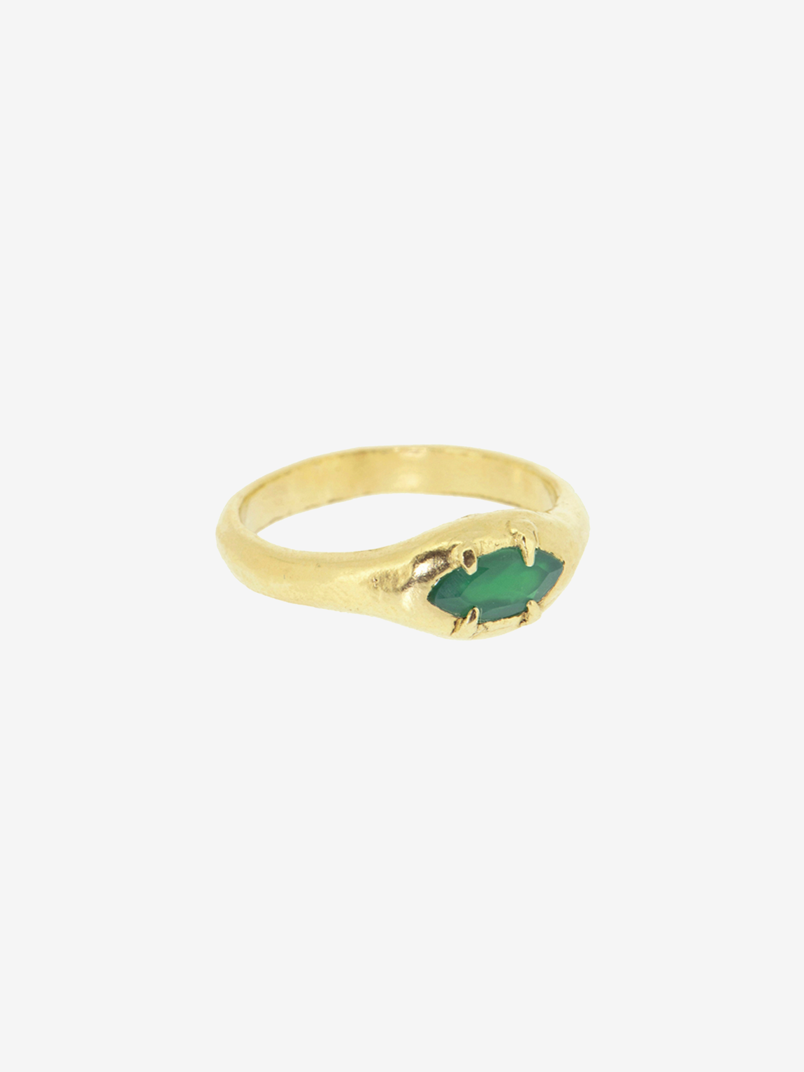 Hypnotize Green Onyx | Gold Plated Silver