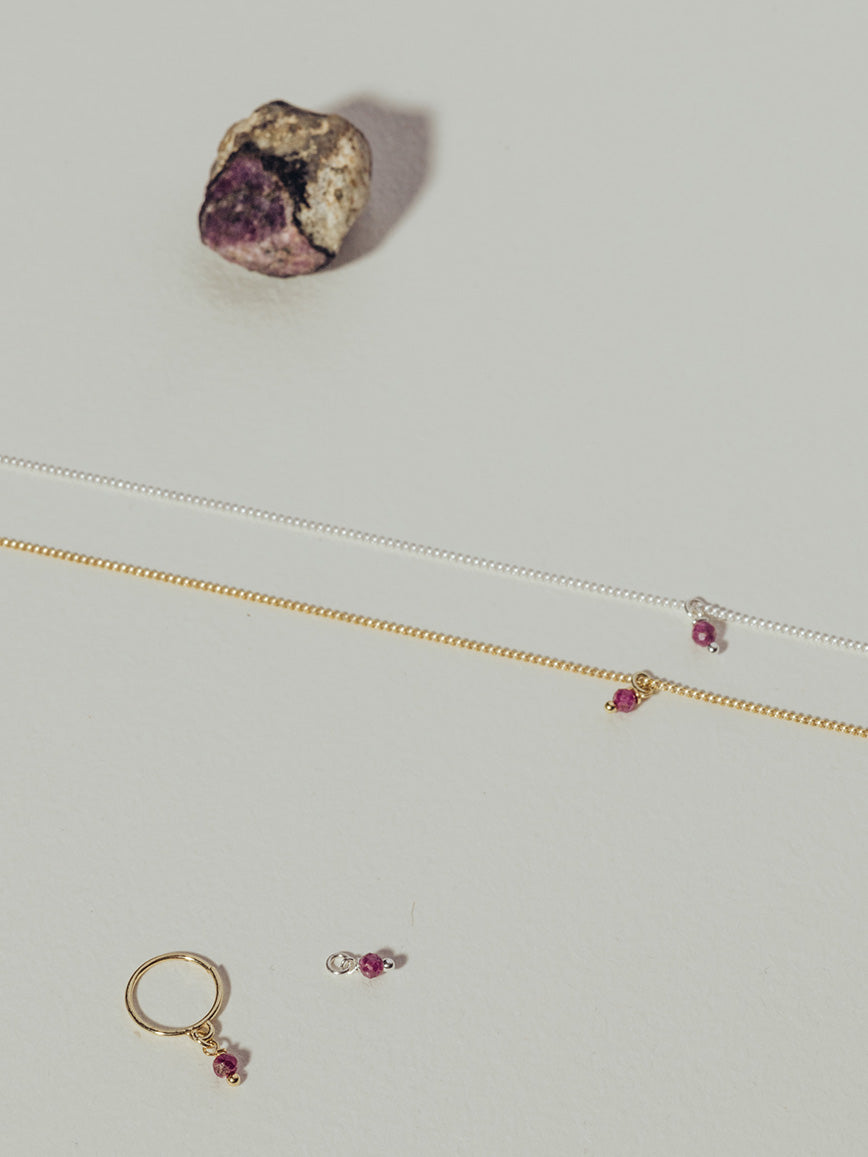 Bestie Birthstone July - Ruby | 14K Gold Plated