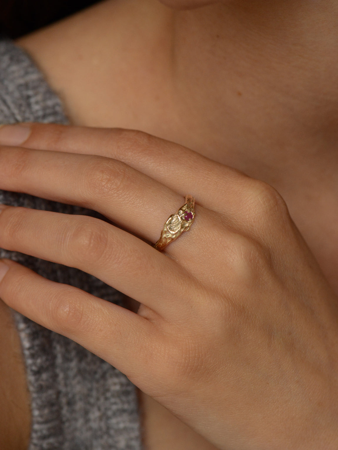 Afterglow - Ruby | Gold Plated Silver