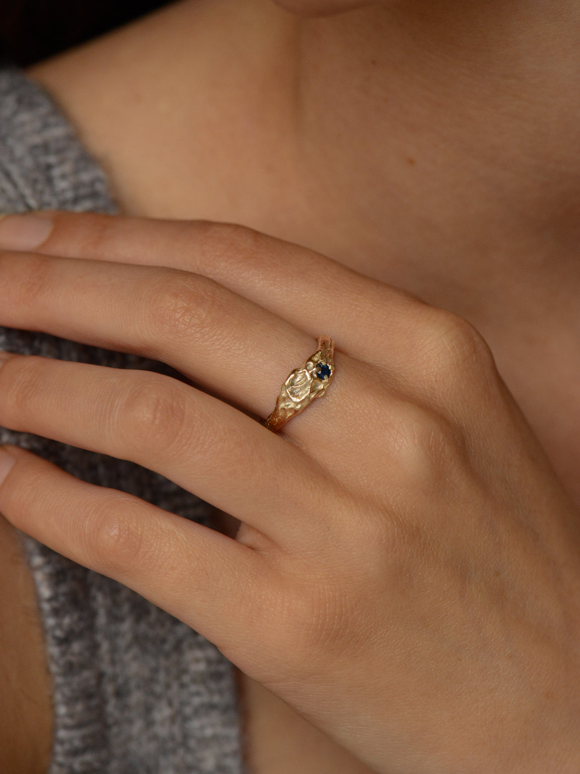 Afterglow - Sapphire | Gold Plated Silver
