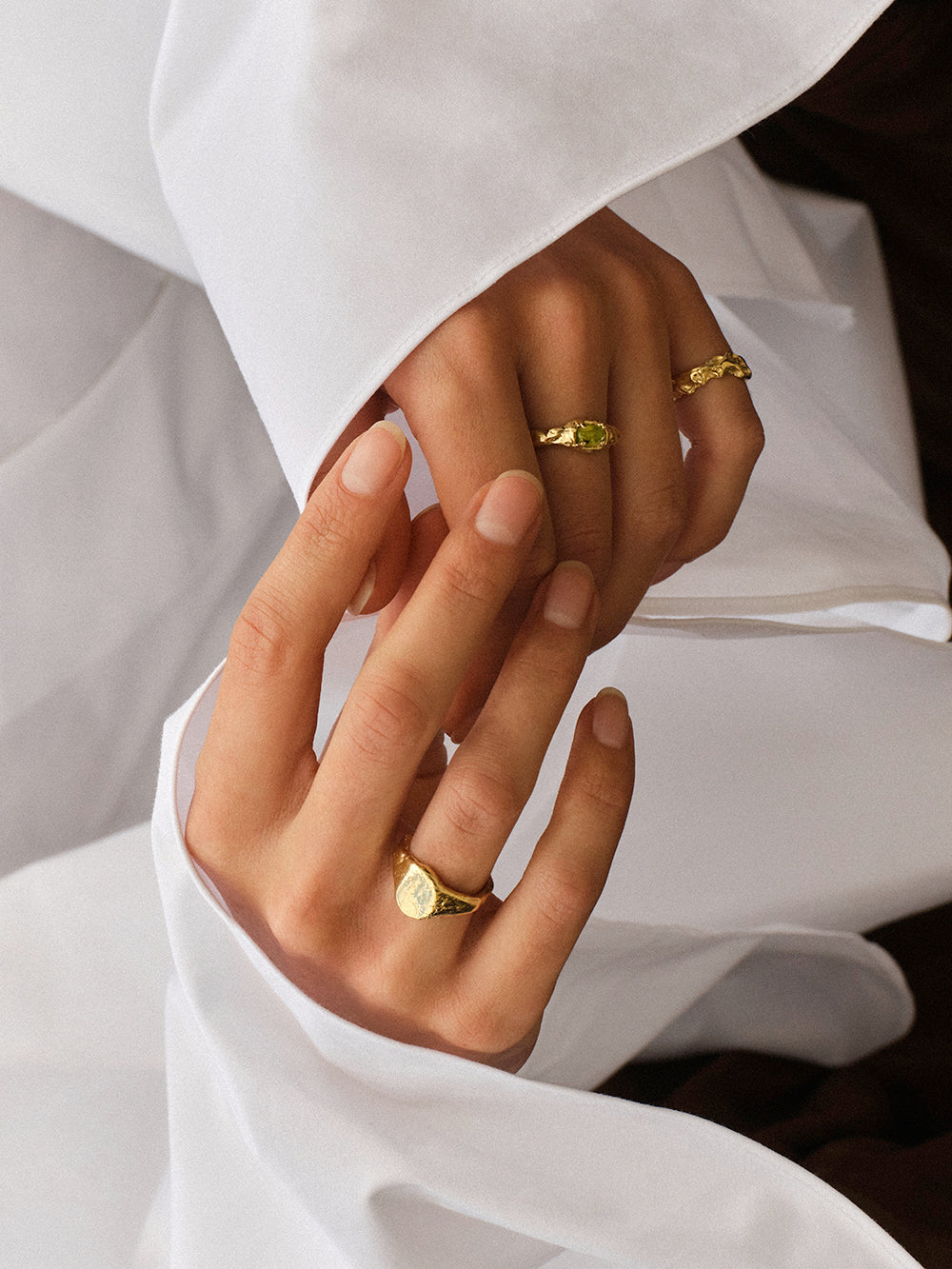 Catch - Peridot | Gold Plated Silver