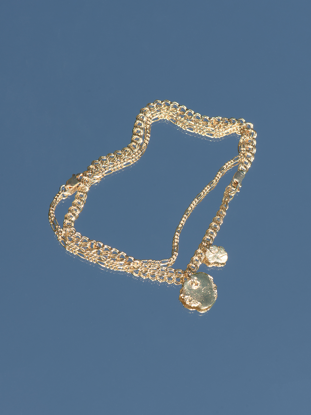 Ankle ocean glow | Gold Plated Silver