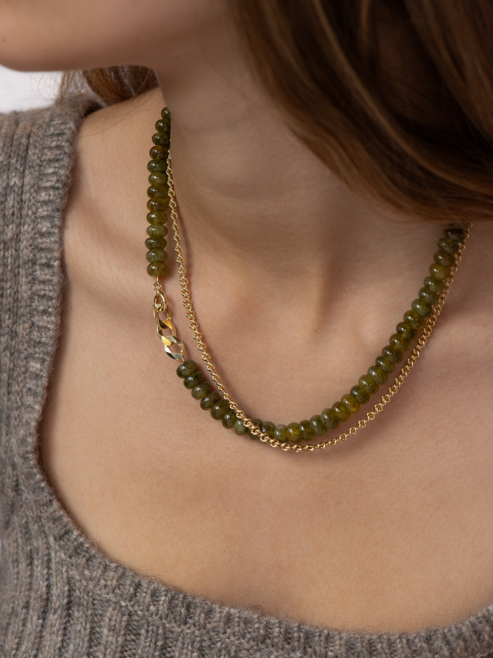 Autumn - Olive Quartz | 925 Sterling Silver