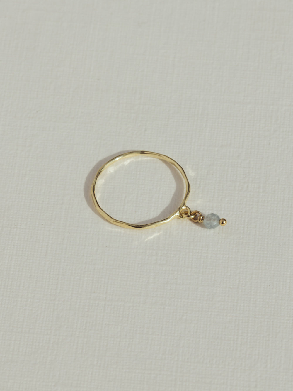 Birthstone ring March - Aquamarine | 14K Gold Plated