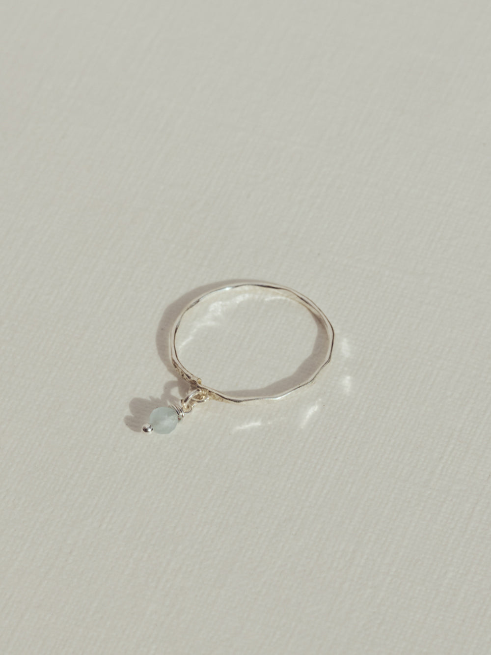 Birthstone ring March - Aquamarine | 925 Sterling Silver