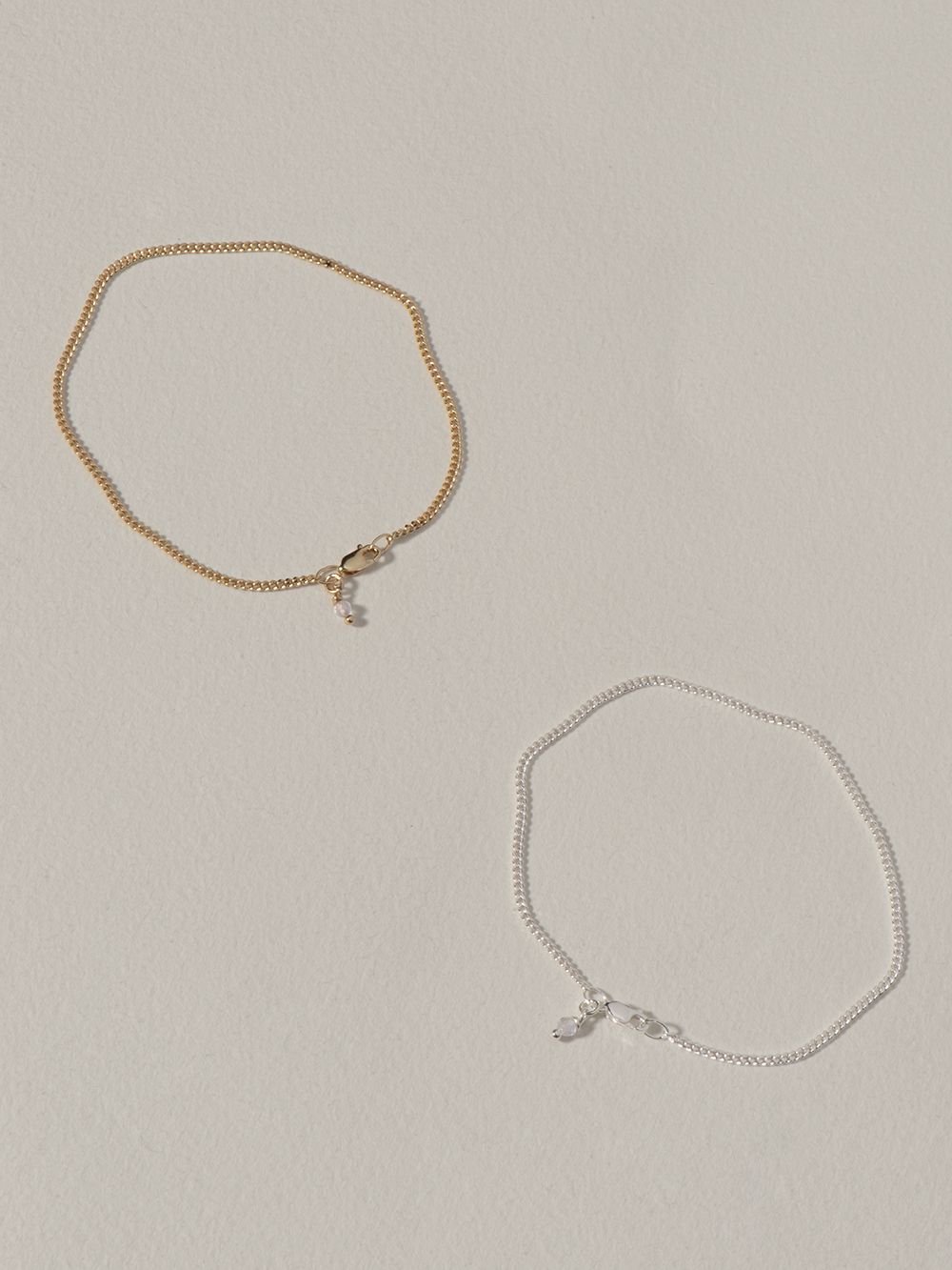 Birthstone April - Rock Crystal | Gold Plated Silver