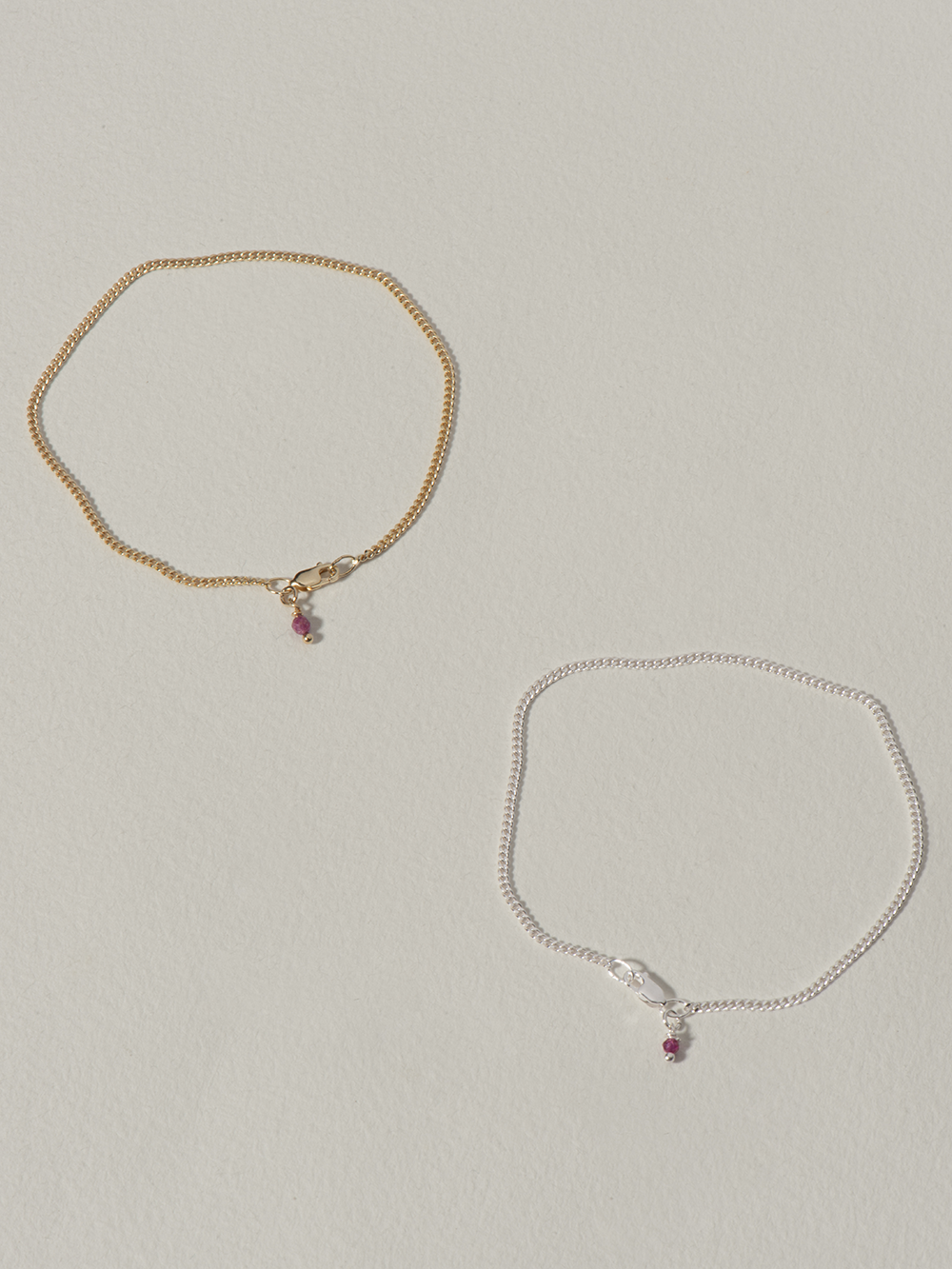 Birthstone July - Ruby | Gold Plated Silver