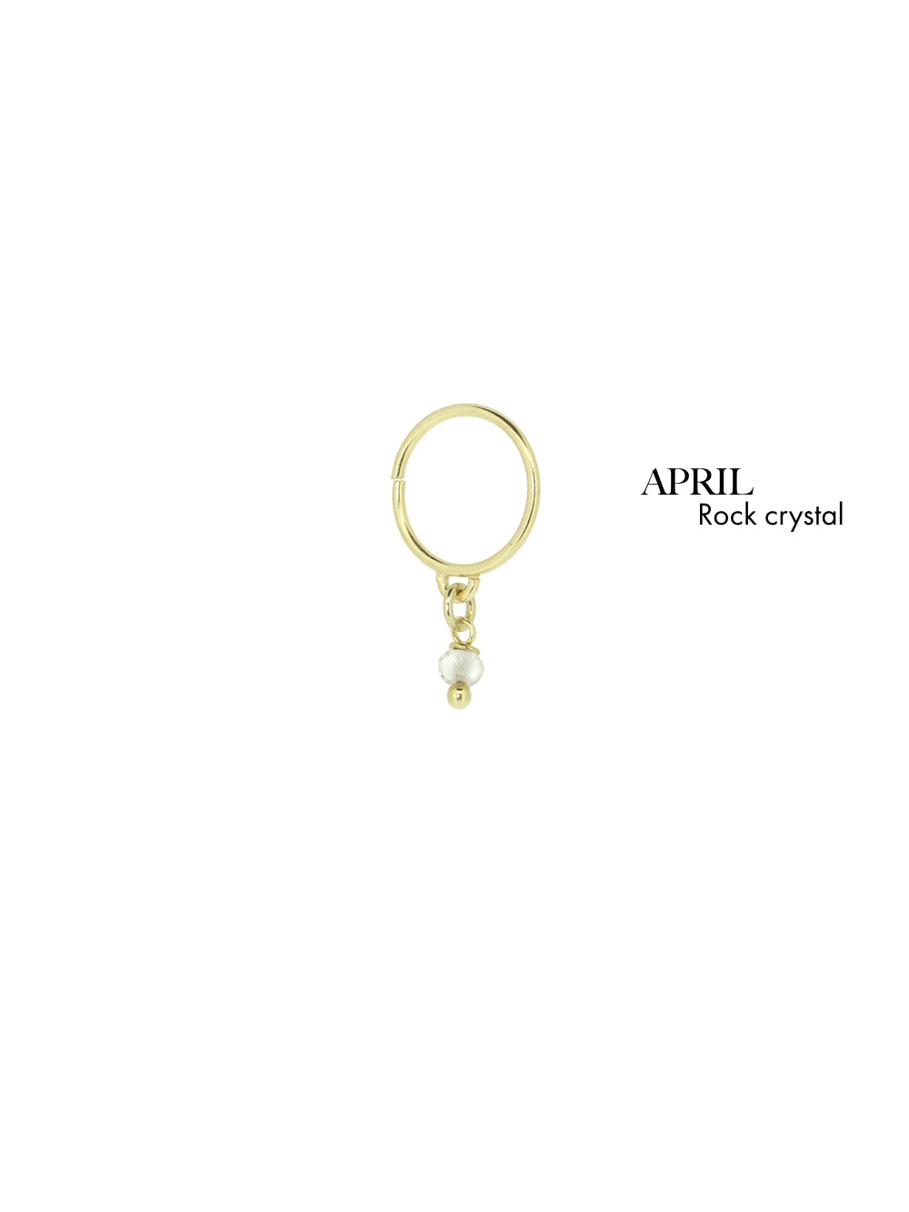 Bestie Birthstone April - Rock Crystal | 14K Gold Plated