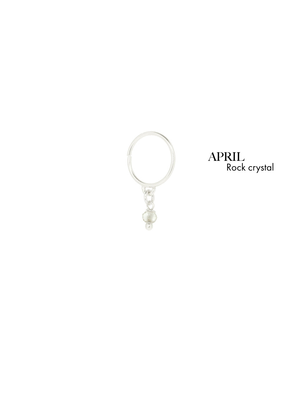 Bestie Birthstone April - Rock Crystal | 925 Sterling Silver