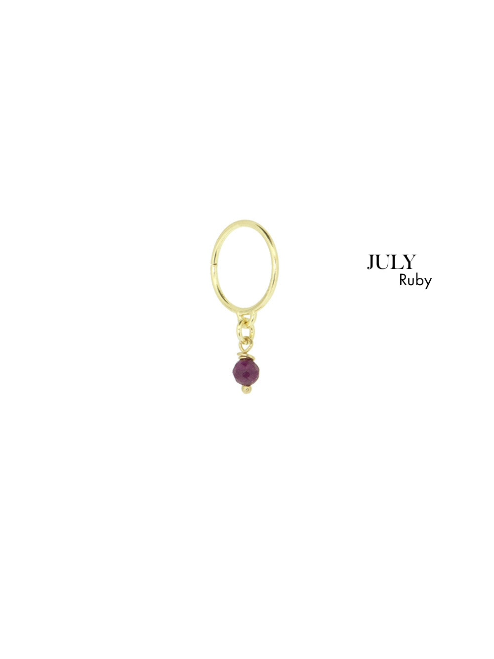 Bestie Birthstone July - Ruby | 14K Gold Plated