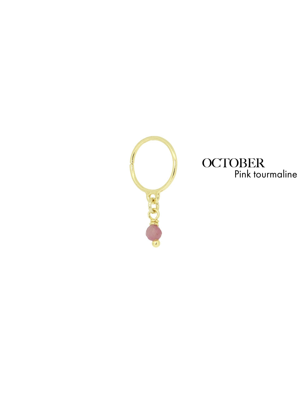 Bestie Birthstone October - Pink Tourmaline | 14K Gold Plated