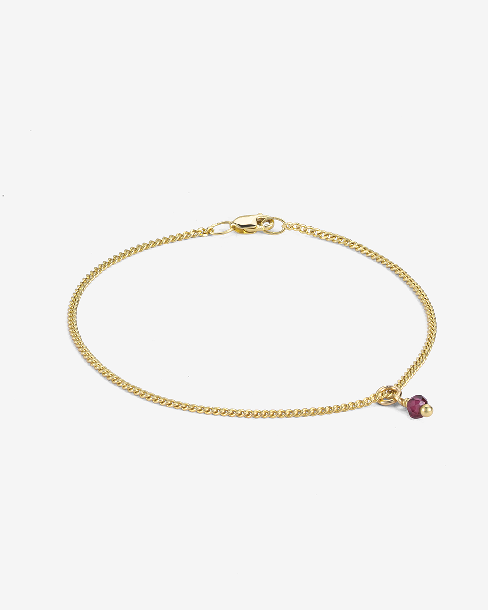 Birthstone January - Red Garnet | Gold Plated Silver