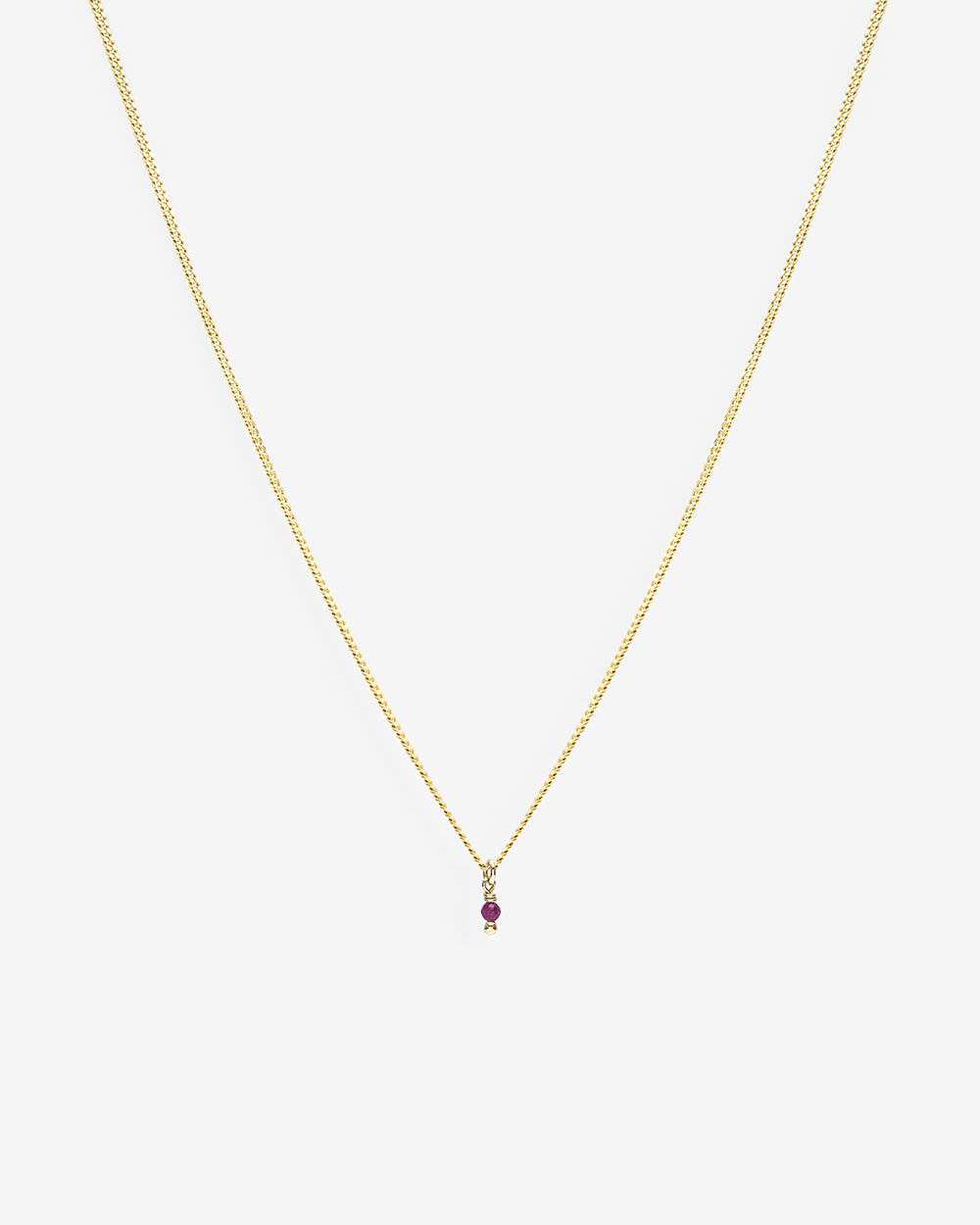 Birthstone July - Ruby | Gold Plated Silver