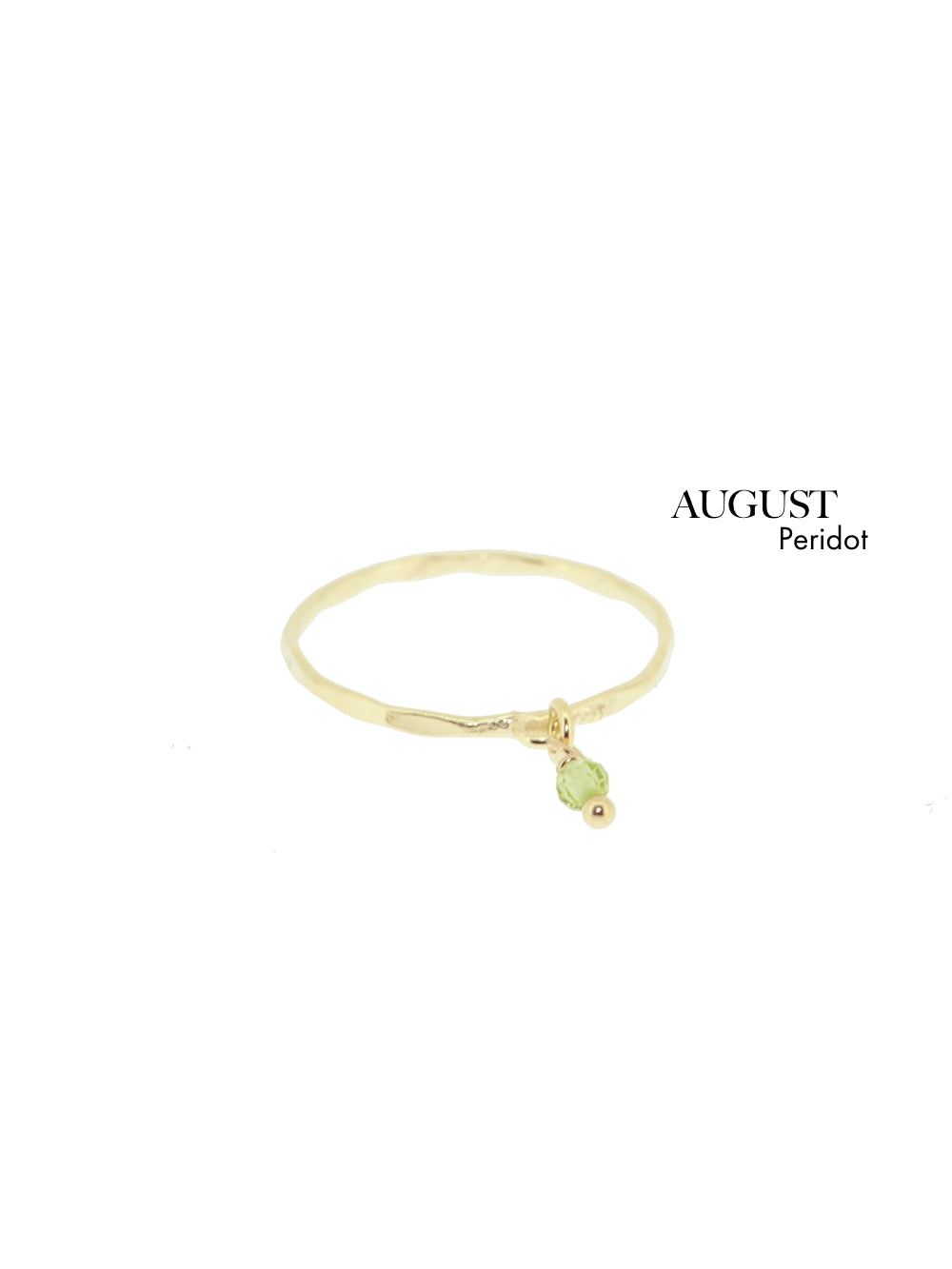 Birthstone ring August - Peridot | 14K Gold Plated