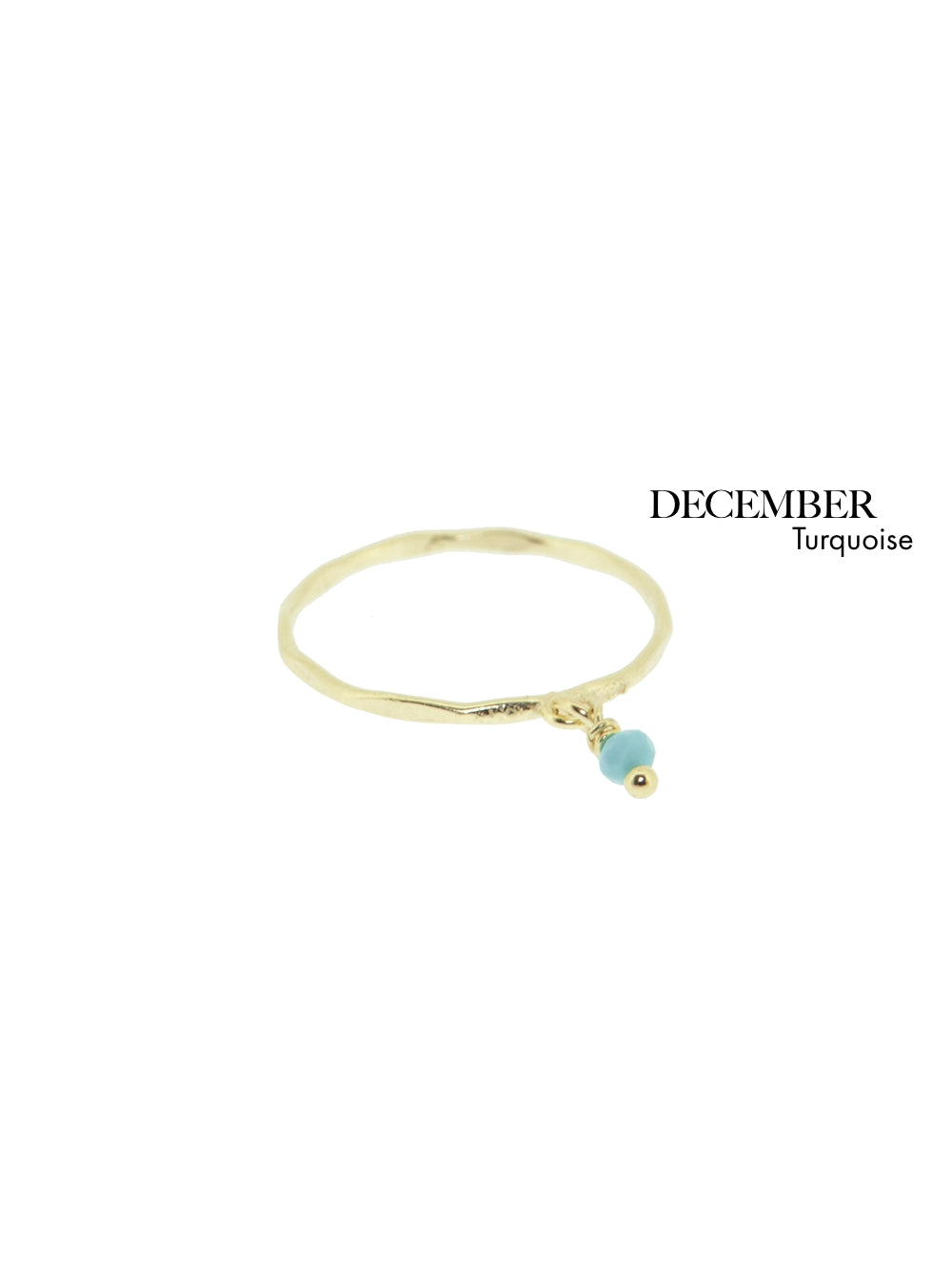 Birthstone ring December - Turquoise | 14K Gold Plated