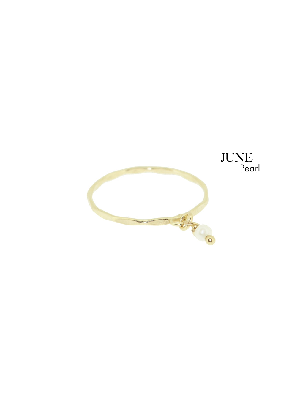 Birthstone ring June - Pearl | 14K Gold Plated