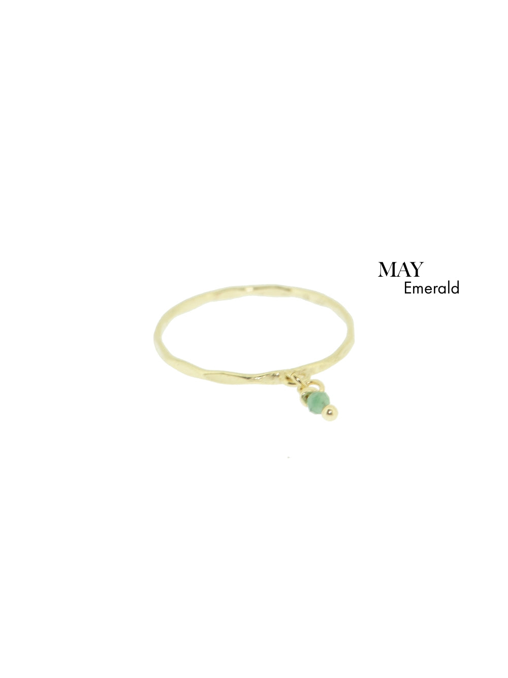 Birthstone ring May - Emerald | 14K Gold Plated