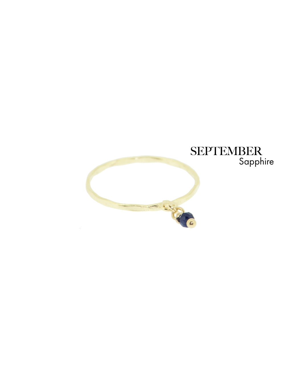 Birthstone ring September - Sapphire | 14K Gold Plated