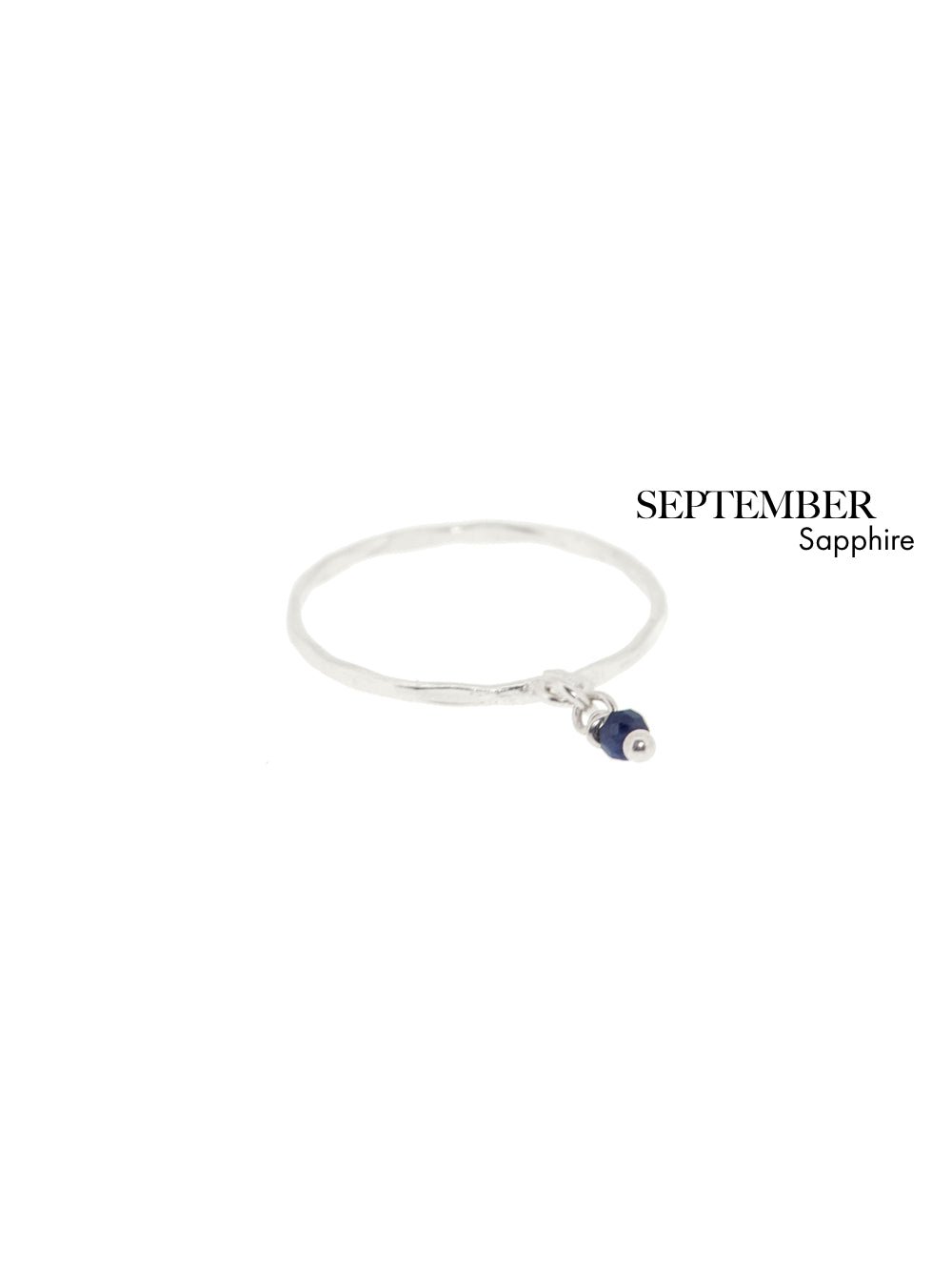 Birthstone ring September - Sapphire | 925 Sterling Silver