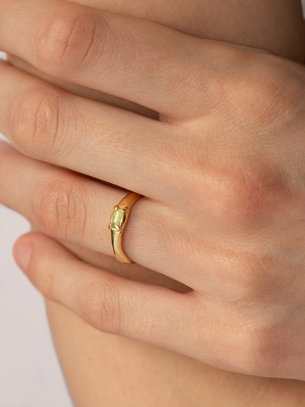 California - Peridot | Gold Plated Silver
