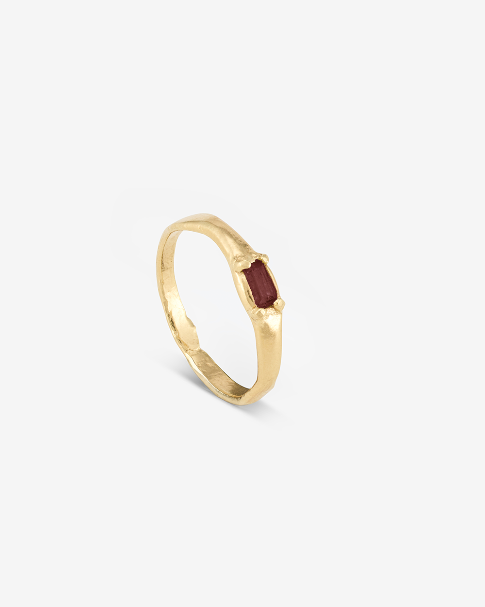 California - Red Garnet | Gold Plated Silver