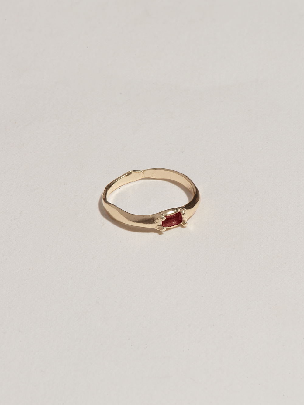 California - Red Garnet | Gold Plated Silver
