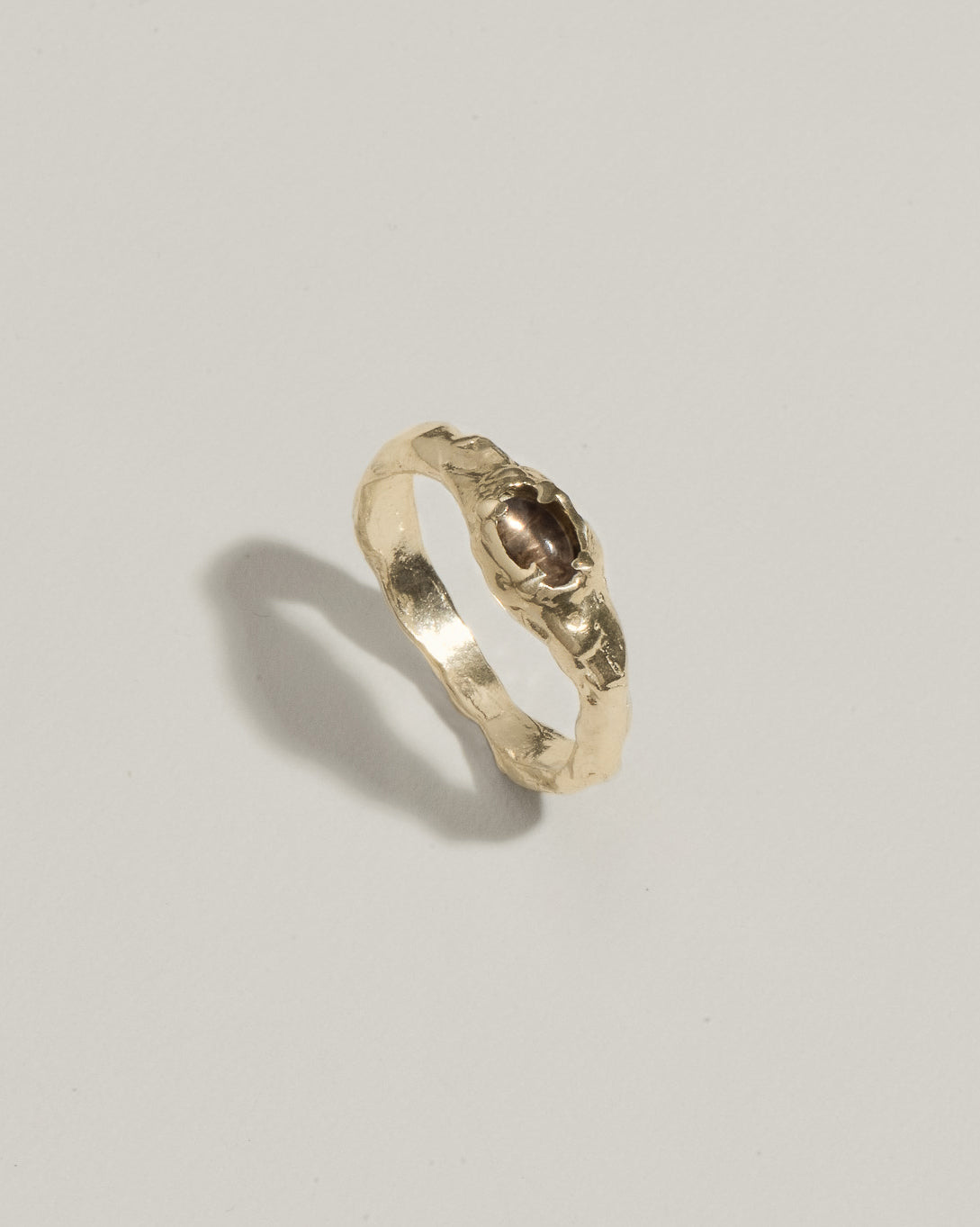 Catch - Smokey Quartz | Gold Plated Silver