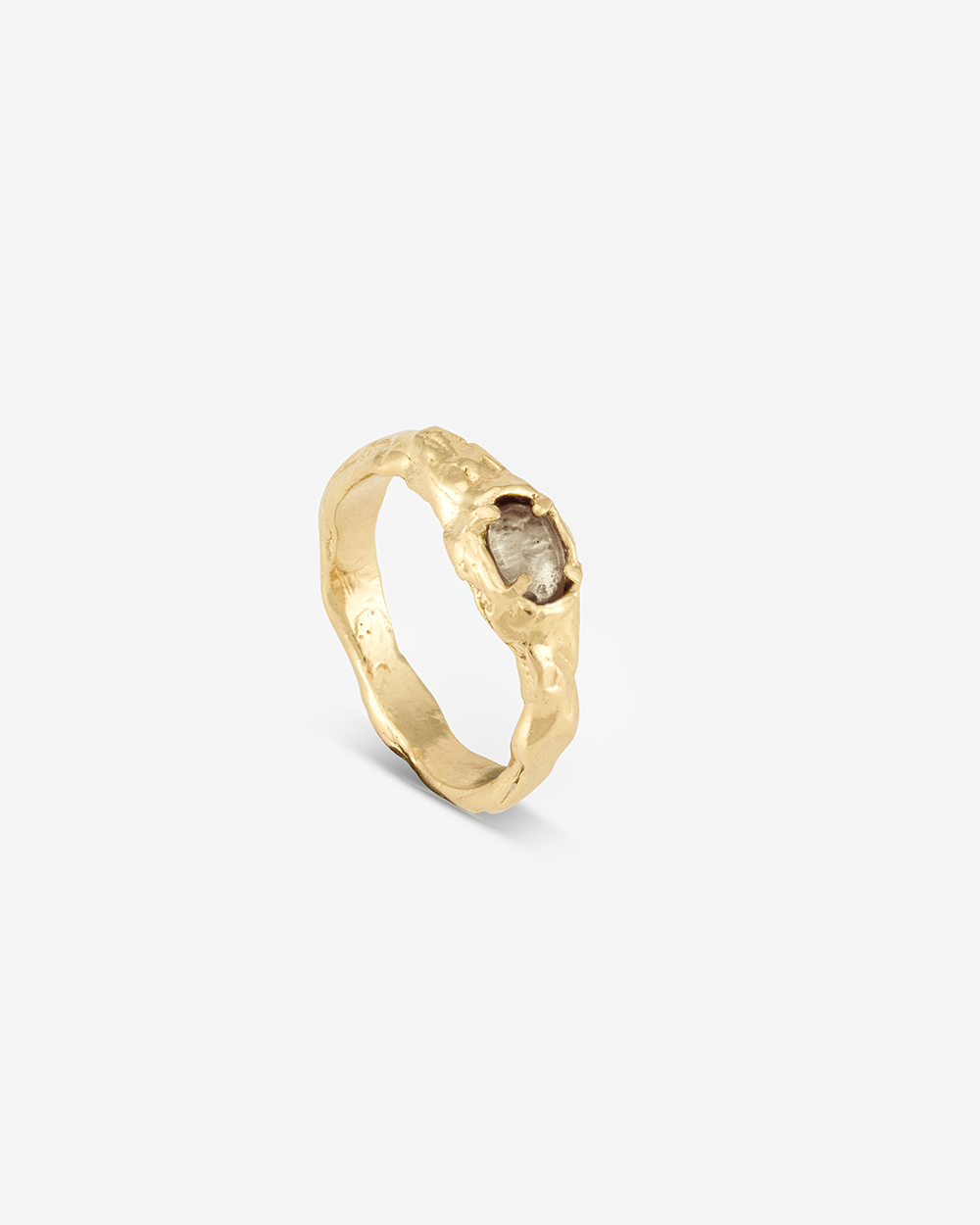 Catch - Smokey Quartz | Gold Plated Silver