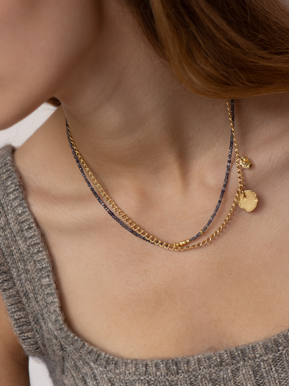 Cloud - Iolite | Gold Plated Silver