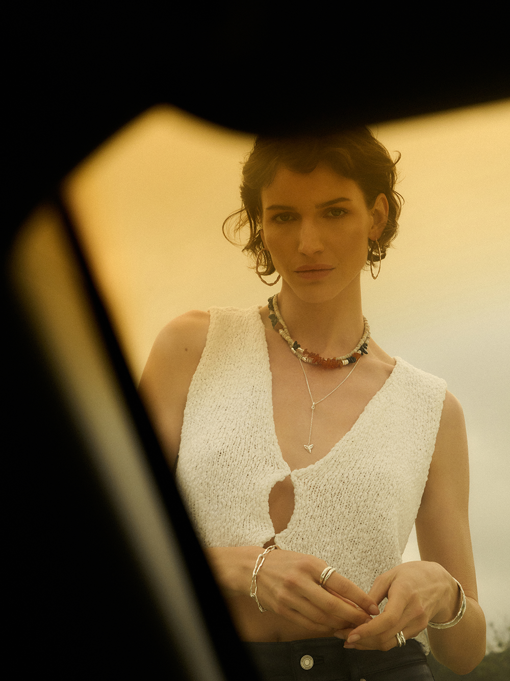Evening sun | Gold Plated Silver