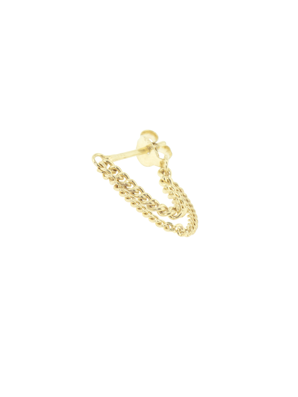 Double chain stud | 14K Gold Plated