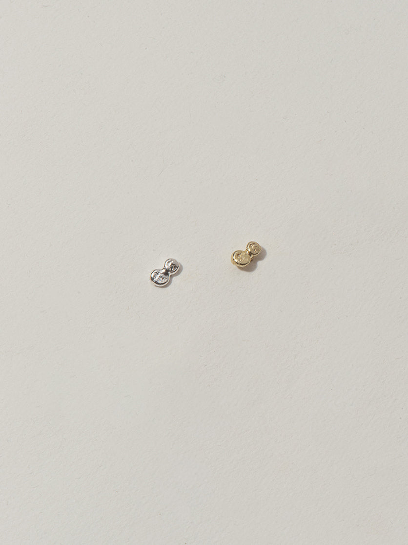 Double stud | Gold Plated Silver