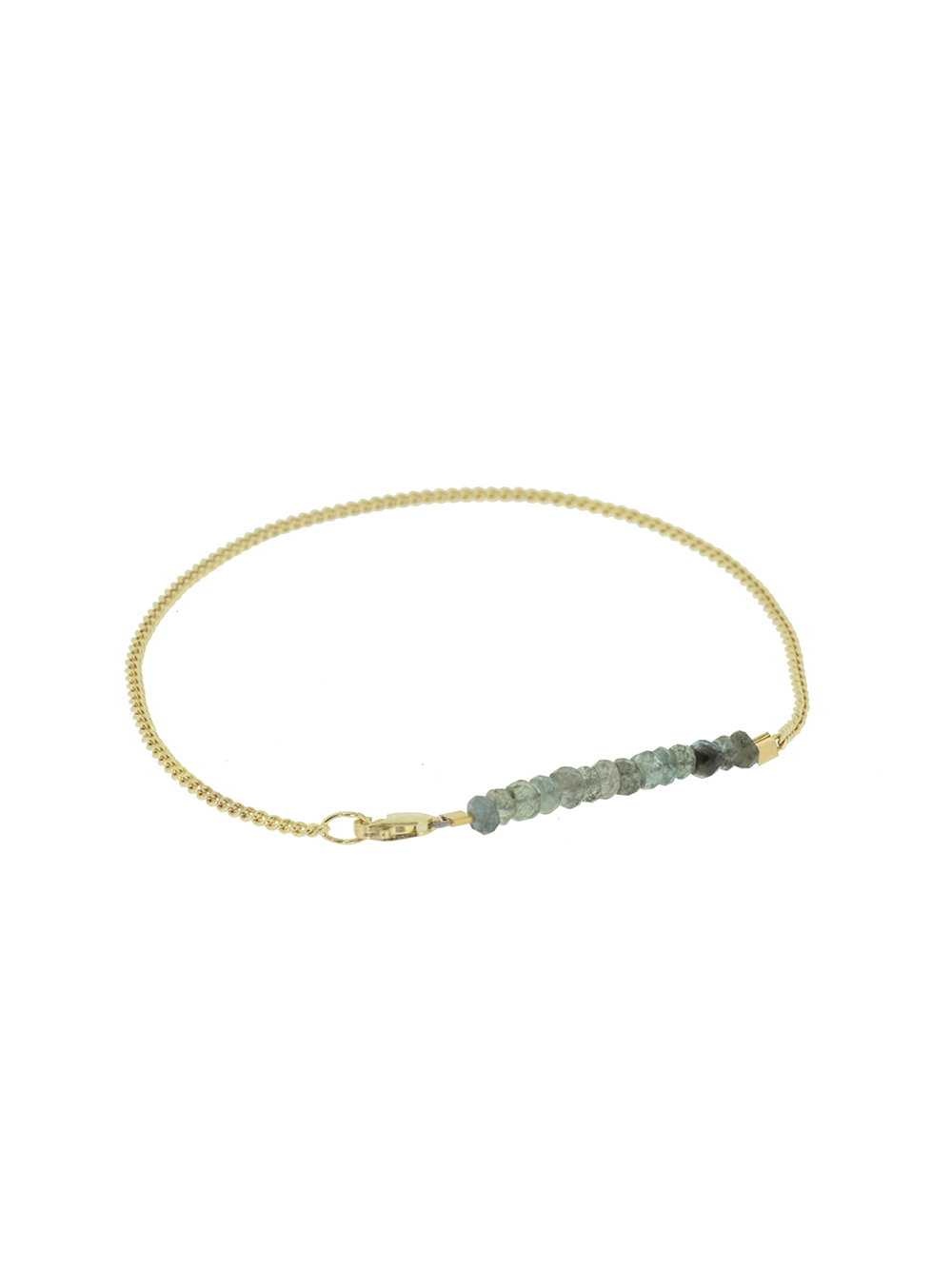 Drift away - Moss Aquamarine | Gold Plated Silver