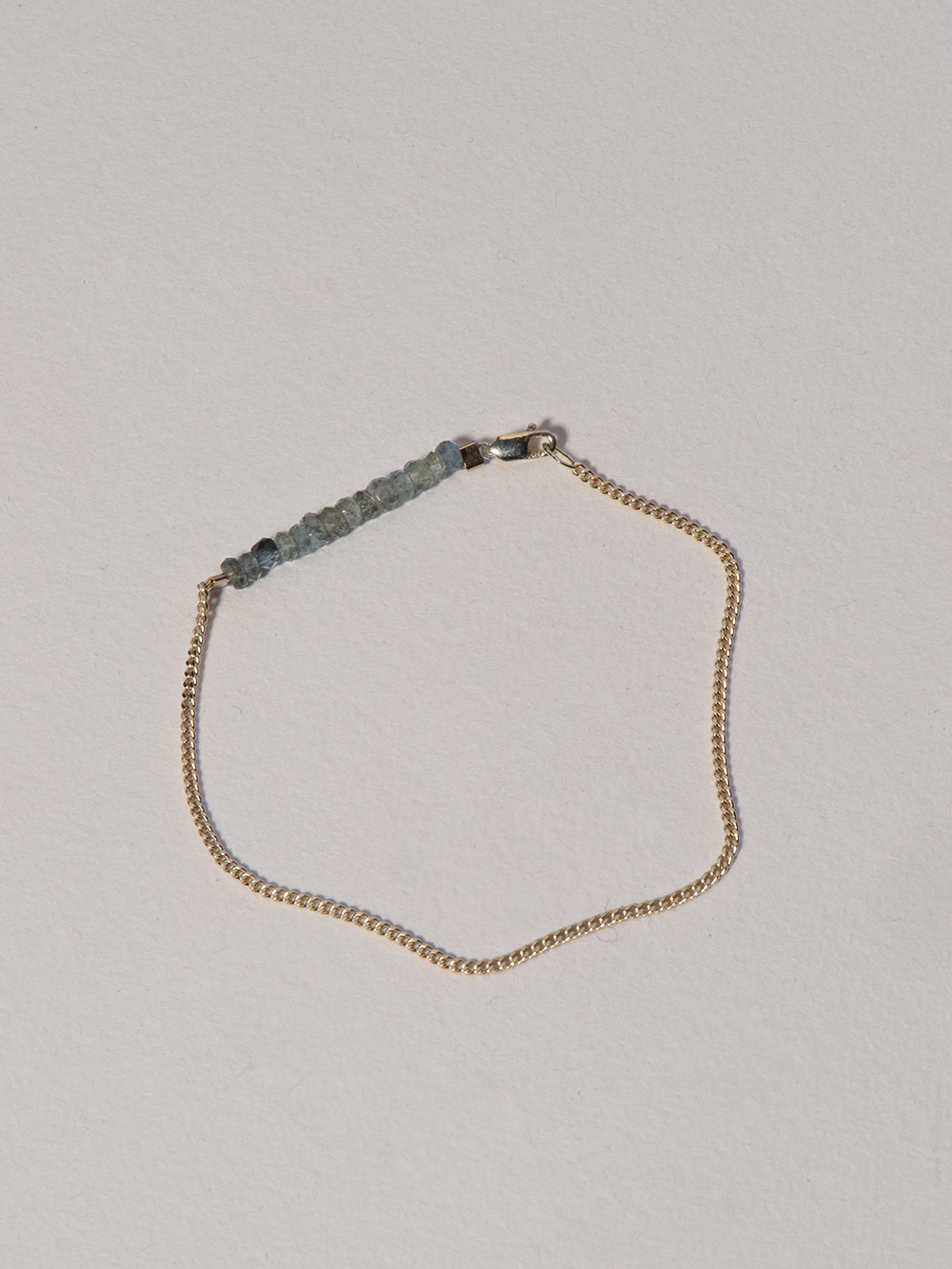 Drift away - Moss Aquamarine | Gold Plated Silver