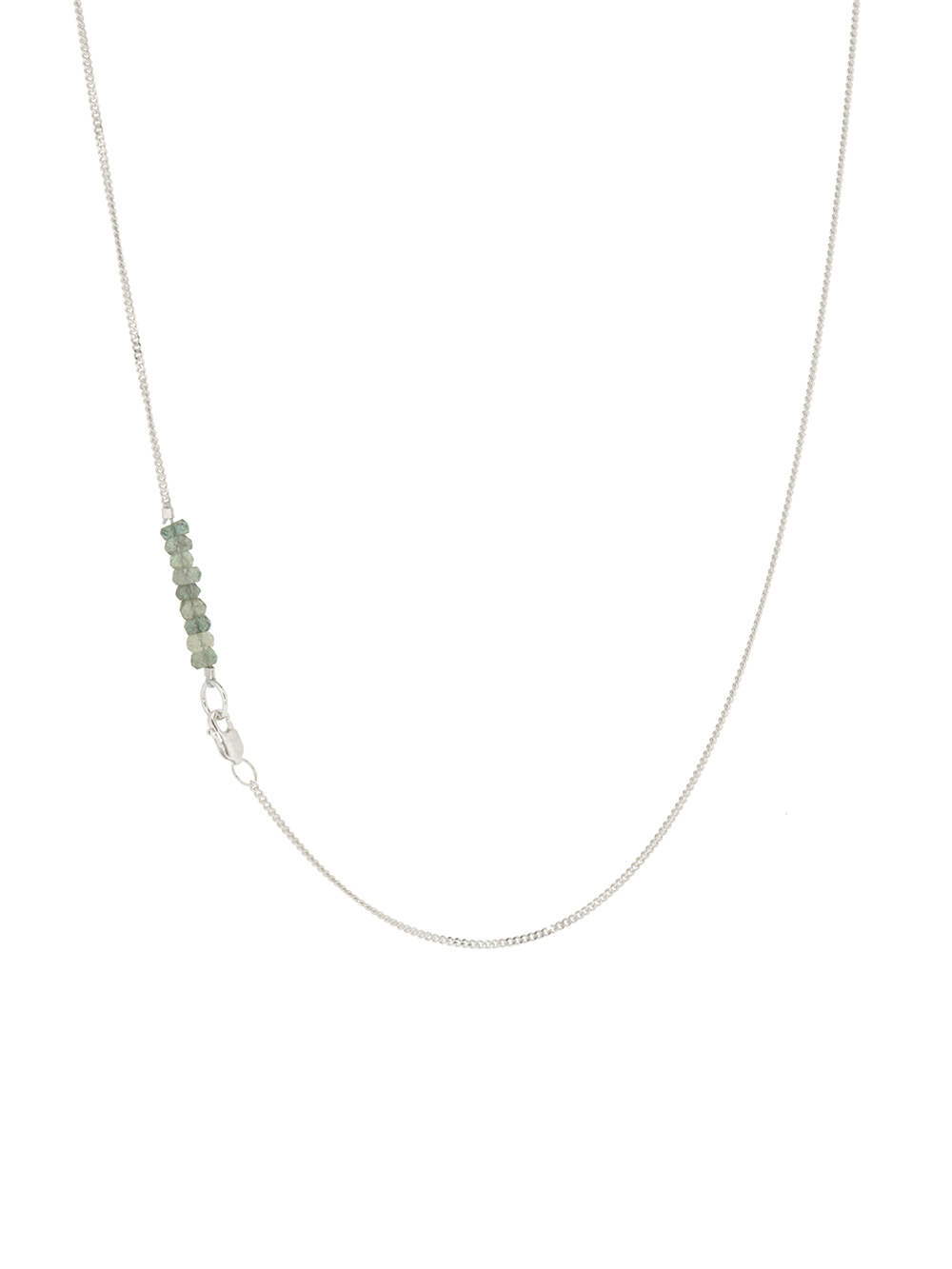 Fine line - Moss Aquamarine | 925 Sterling Silver