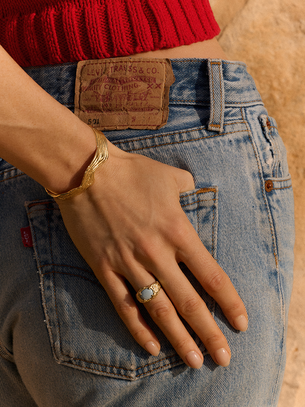 Golden tide | Gold Plated Silver