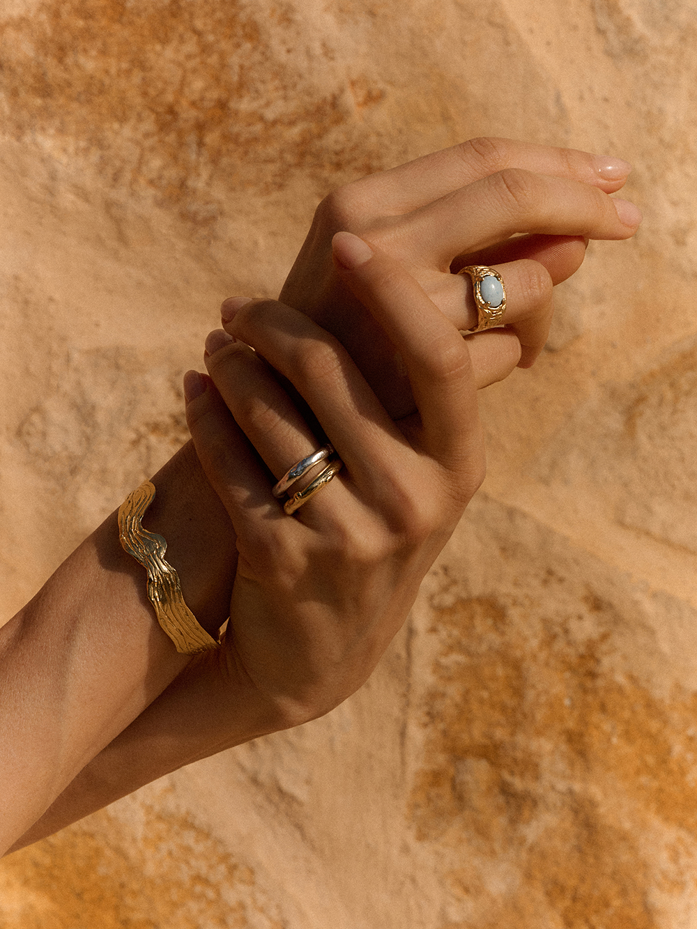 Golden tide | Gold Plated Silver