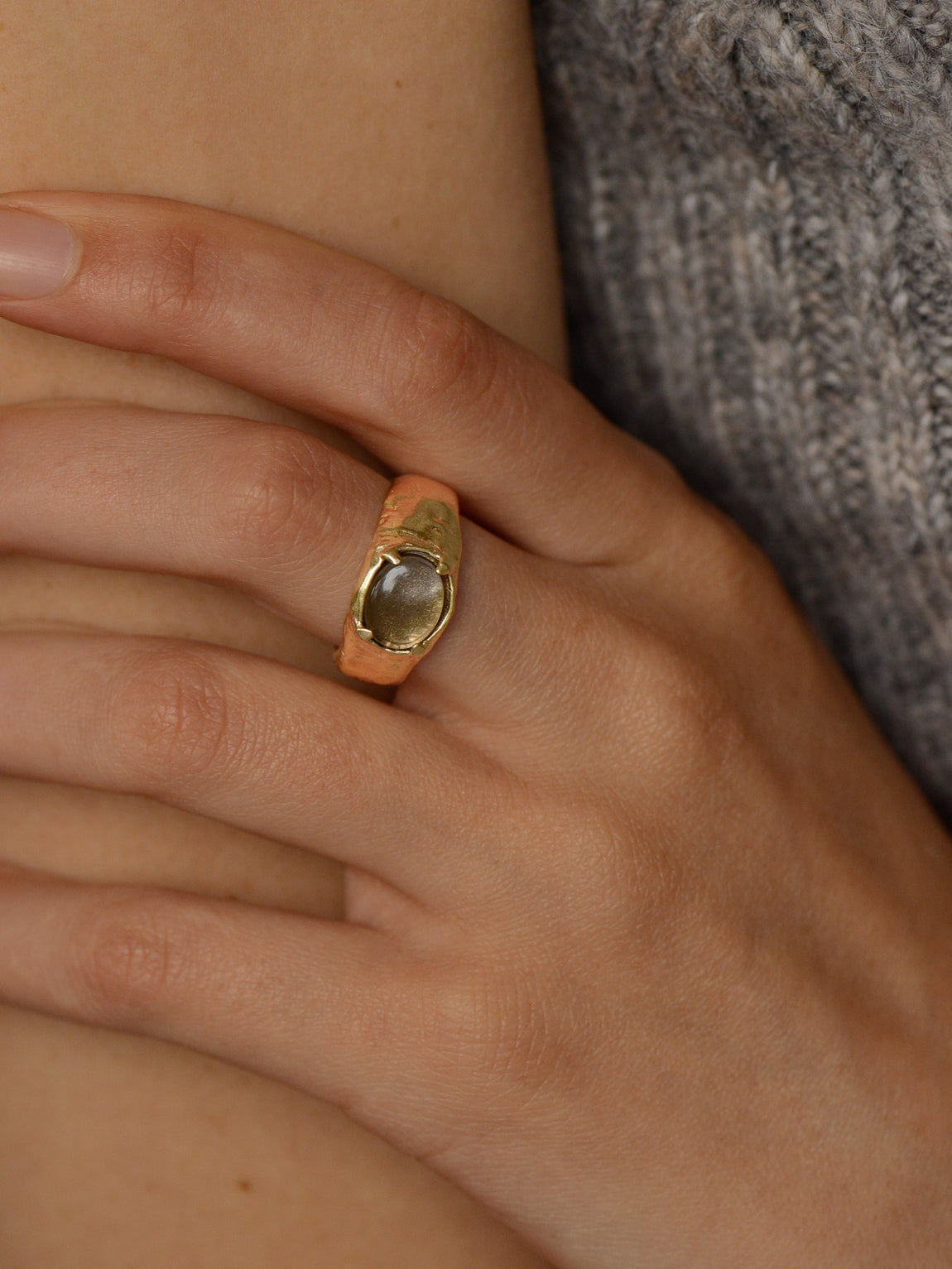 I'm bright - Smokey Quartz | Gold Plated Silver