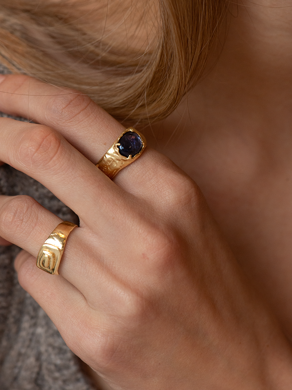 I'm bright - Iolite | Gold Plated Silver