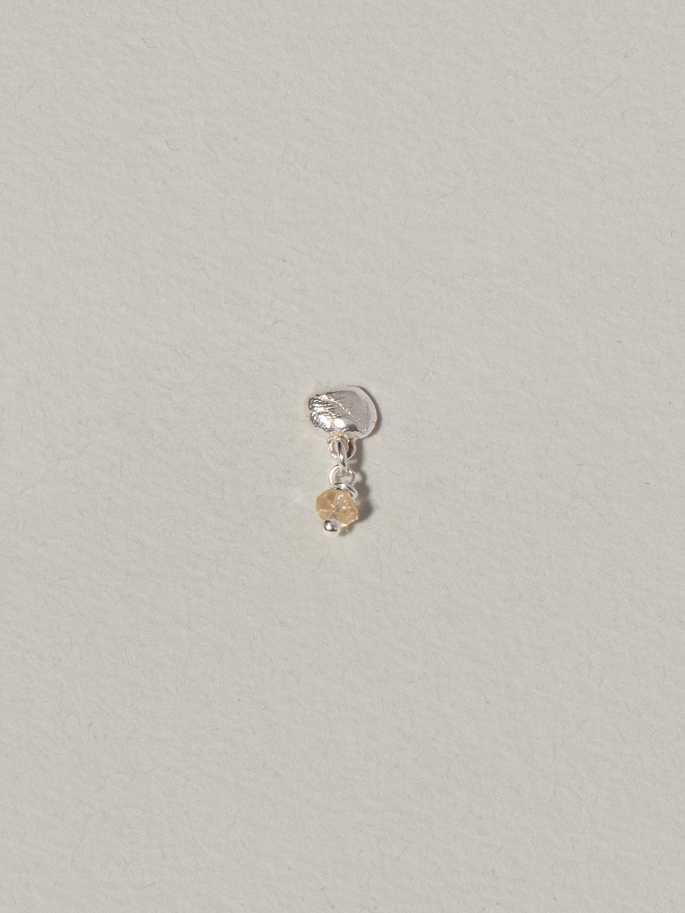 Island stud - Citrine | 925 Sterling Silver