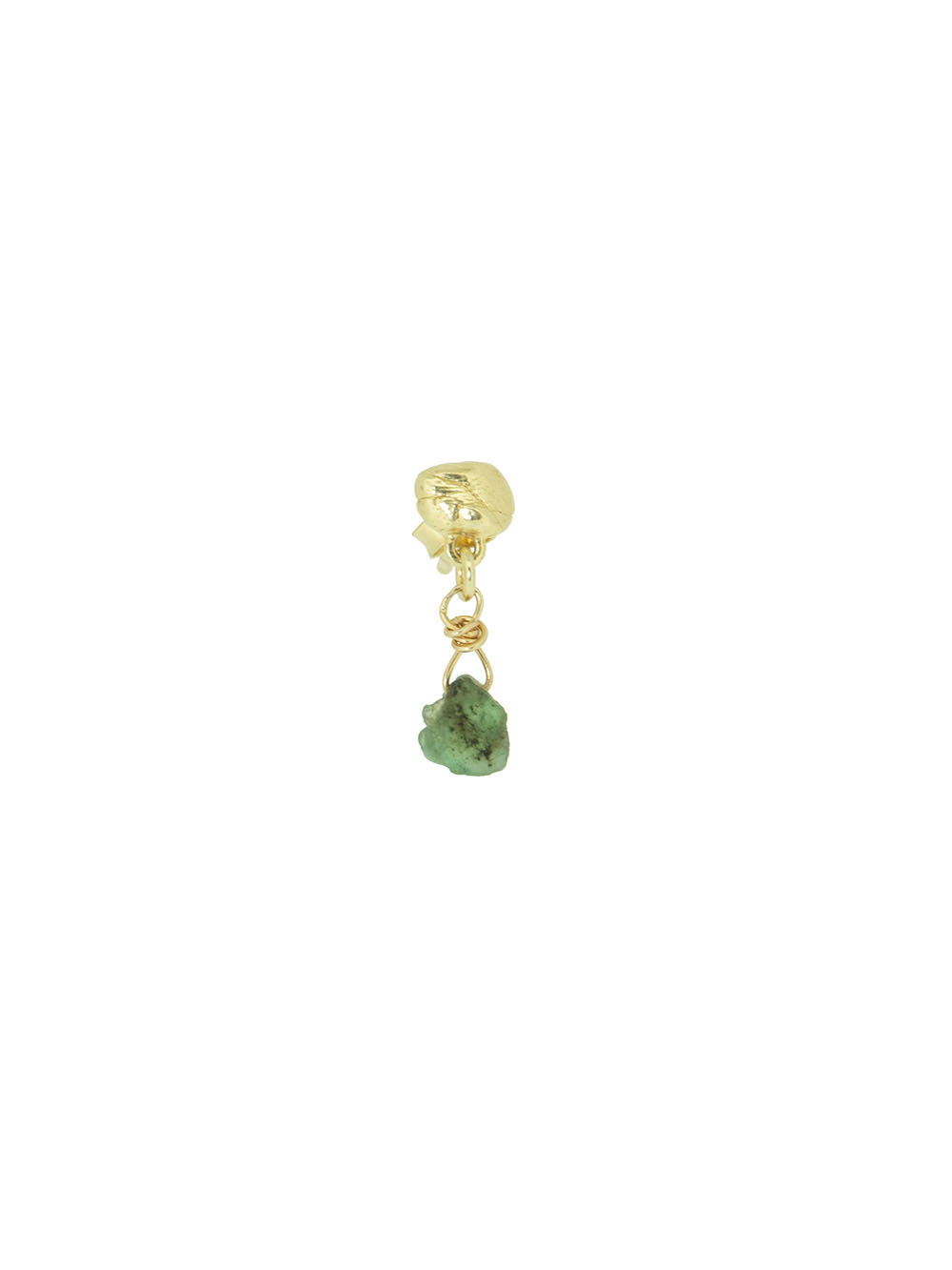 Island stud - Emerald | 14K Gold Plated
