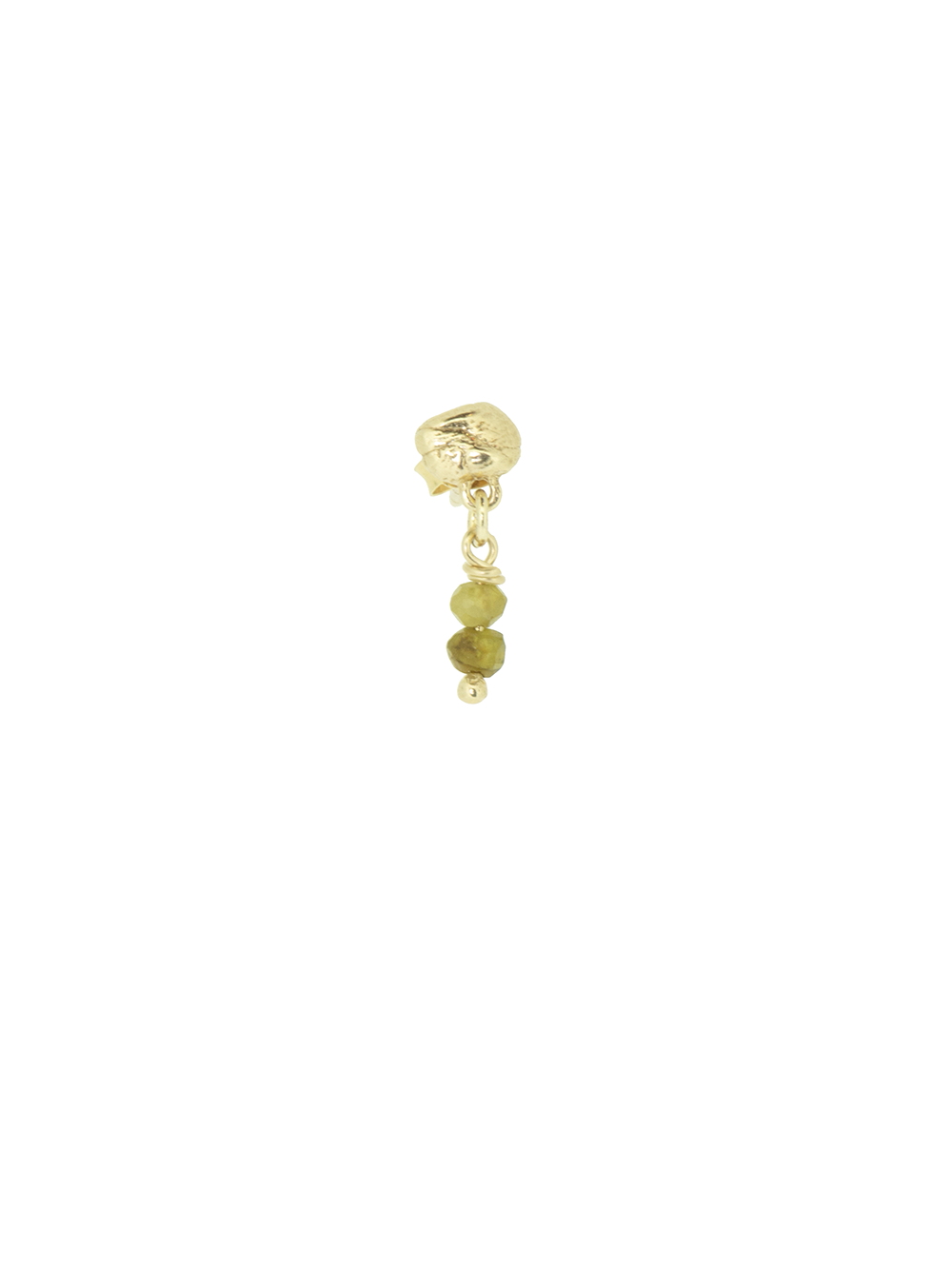 Island stud - Green Garnet | 14K Gold Plated