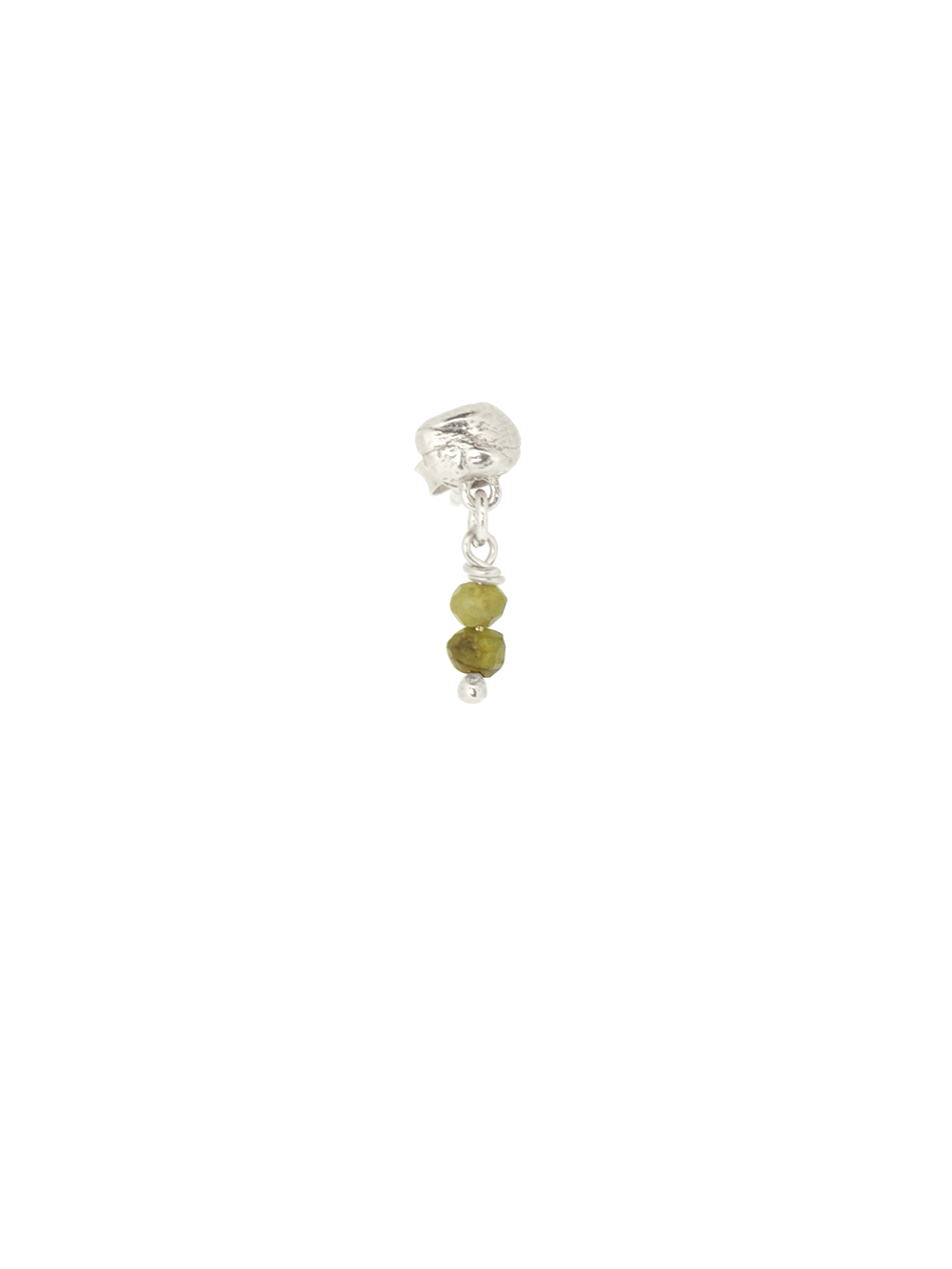 Island stud - Green Garnet | 925 Sterling Silver