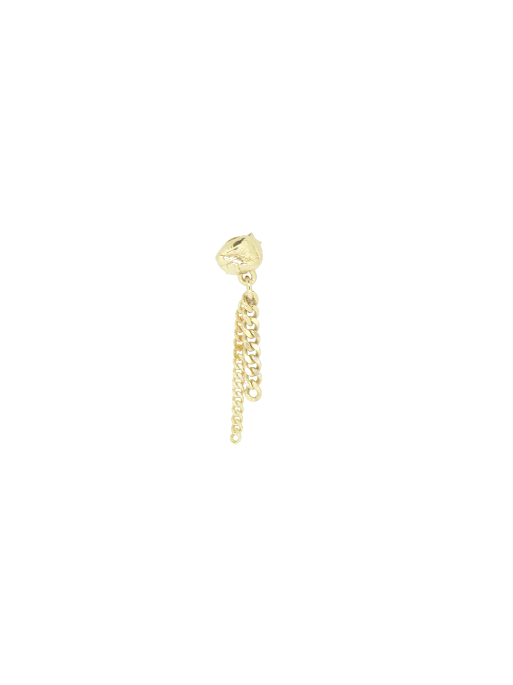 Island stud - double chain | 14K Gold Plated