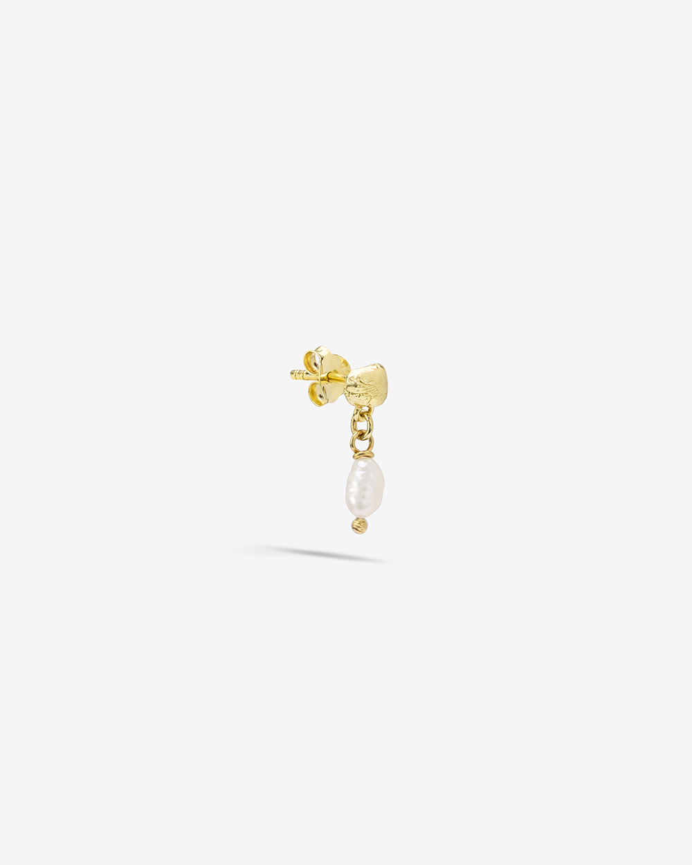 Island stud - Pearl | Gold Plated Silver