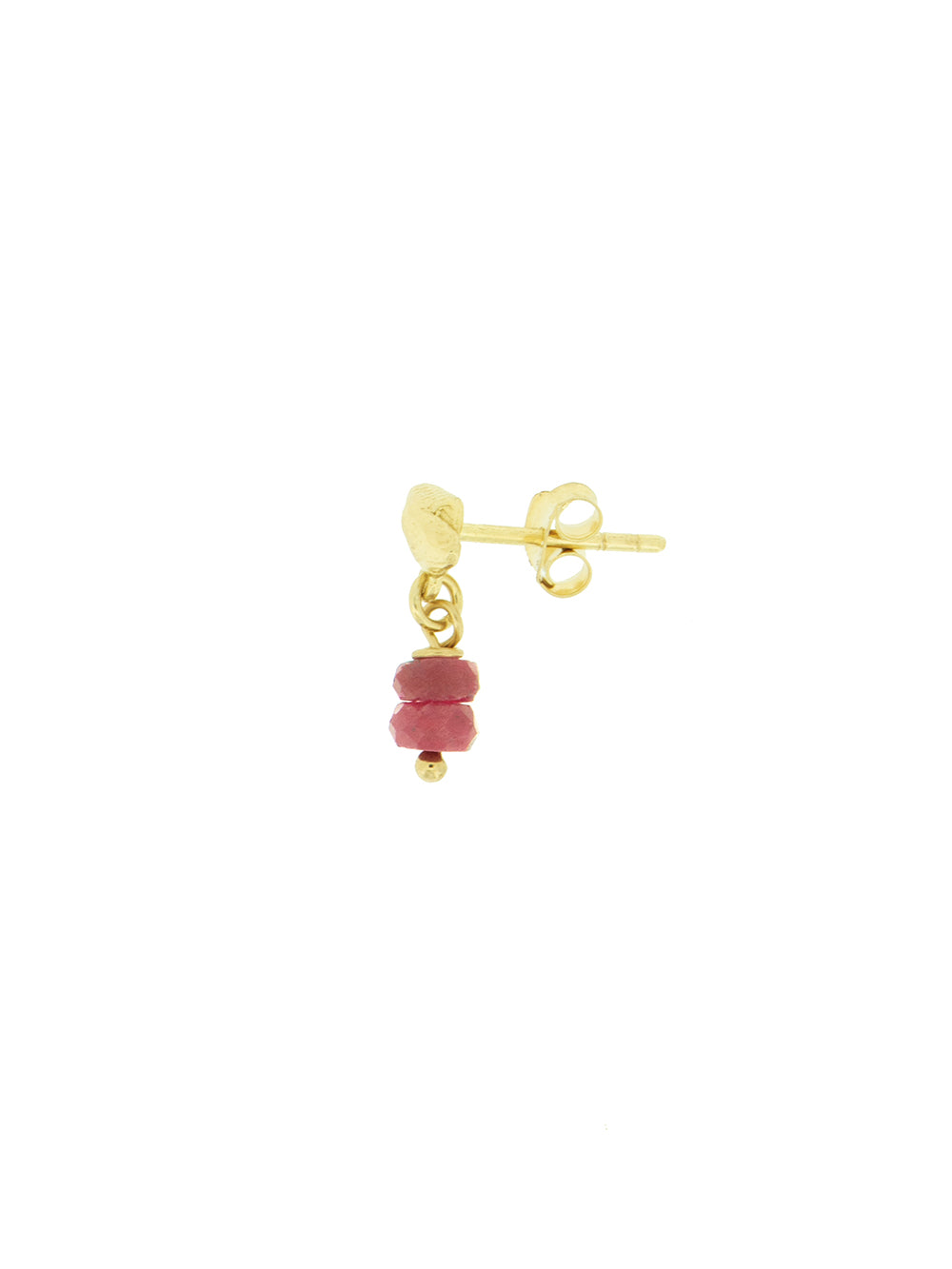 Island stud - Ruby | 14K Gold Plated