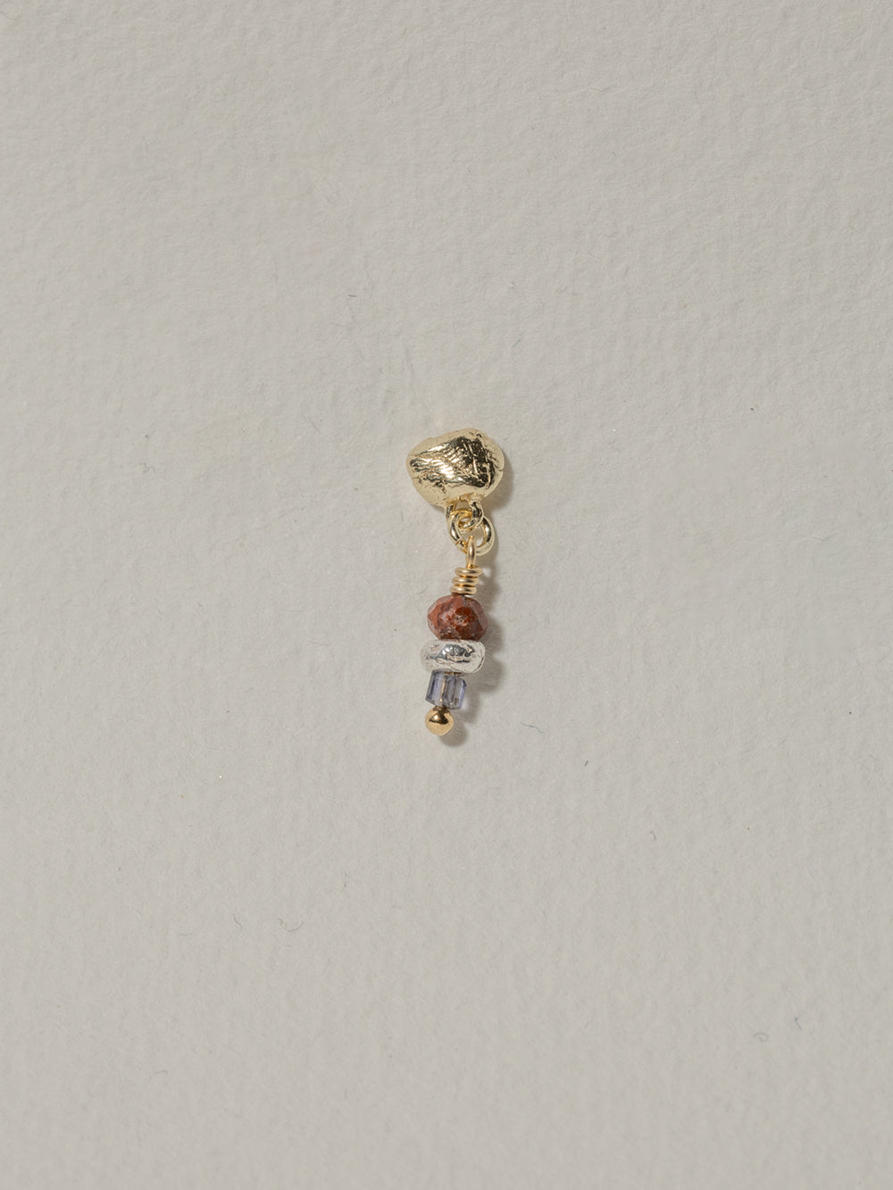 Island stud - Mixed gemstones | Gold Plated Silver