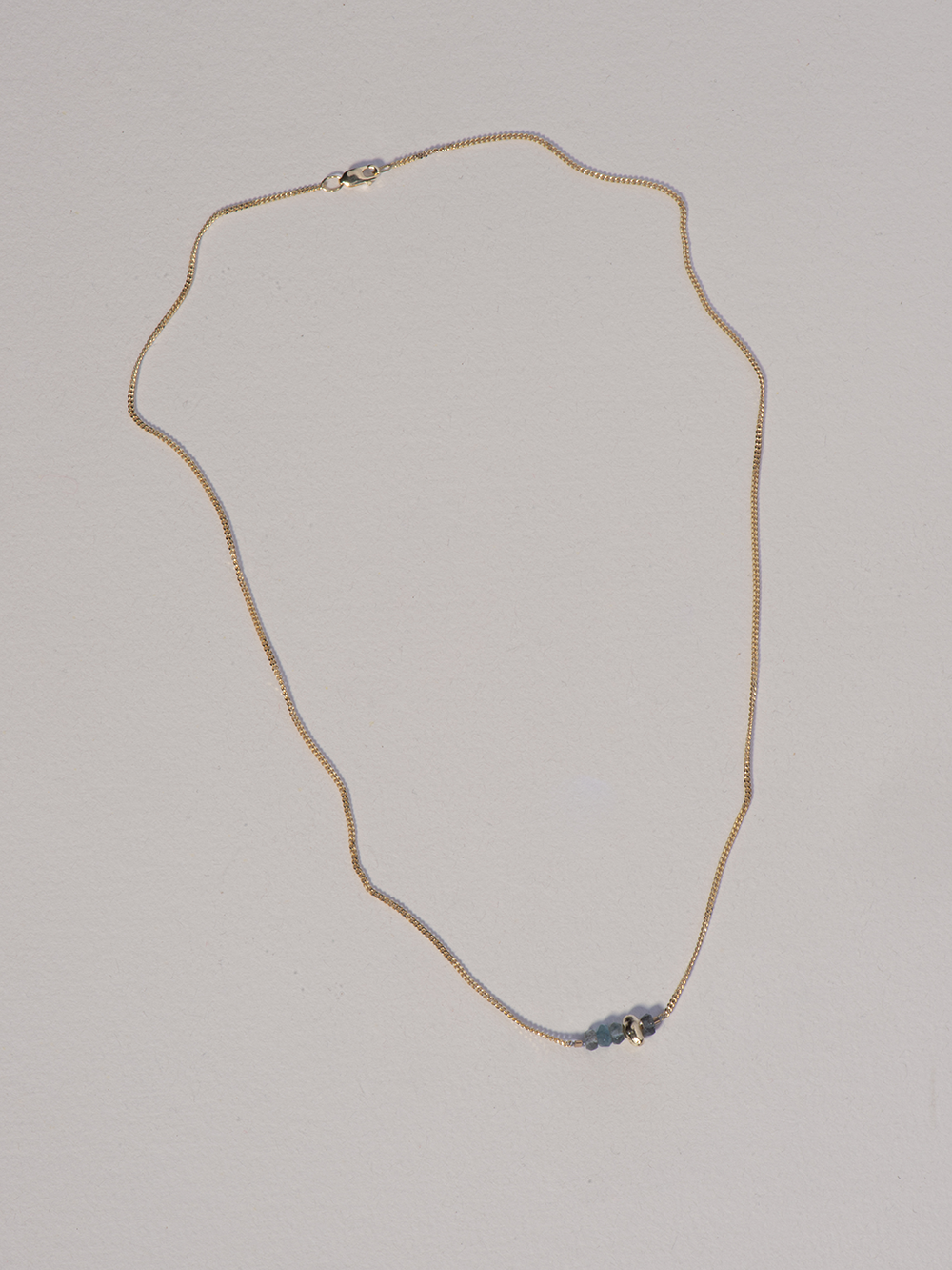 Keep going - Moss Aquamarine | Gold Plated Silver