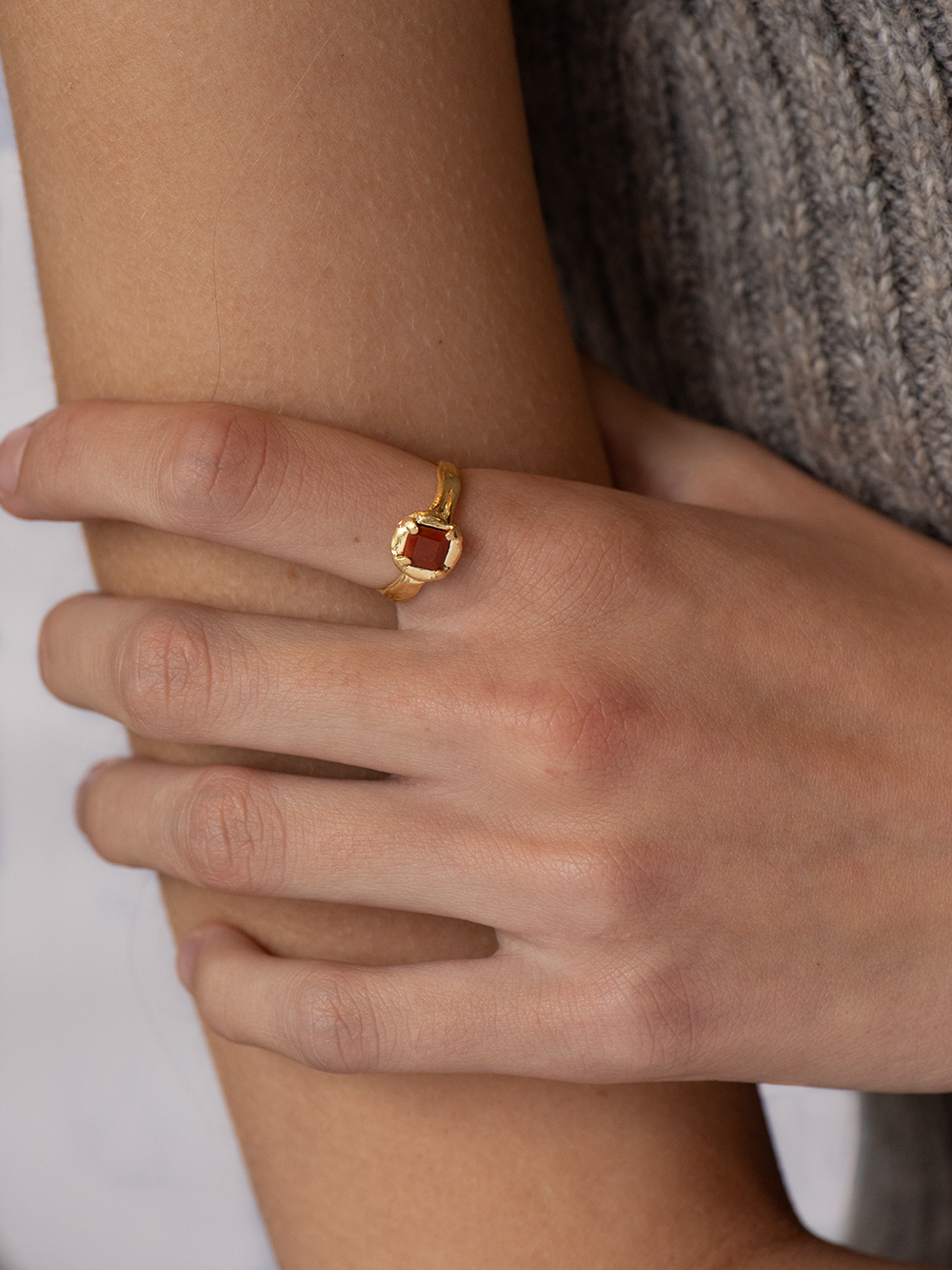 Keep me - Red Jasper | Gold Plated Silver